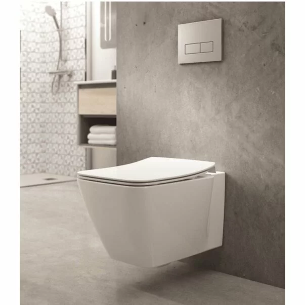 Vase wc suspendate - Set vas wc suspendat cu capac slim soft close Ideal Standard Strada II AquaBlade