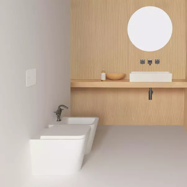 Bideu pe pardoseala Ideal Standard Atelier Blend Cube BTW alb mat [3]