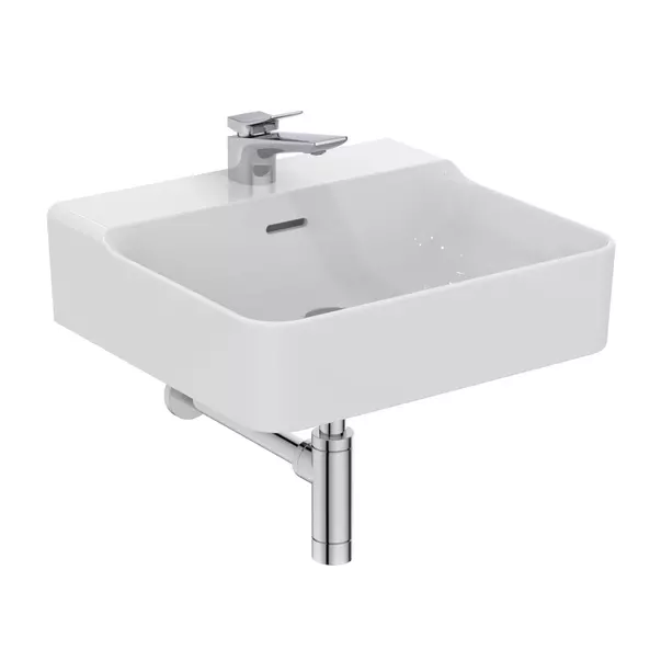 Lavoar suspendat Ideal Standard Atelier Conca 40 cm alb lucios cu orificiu baterie si preaplin [11]