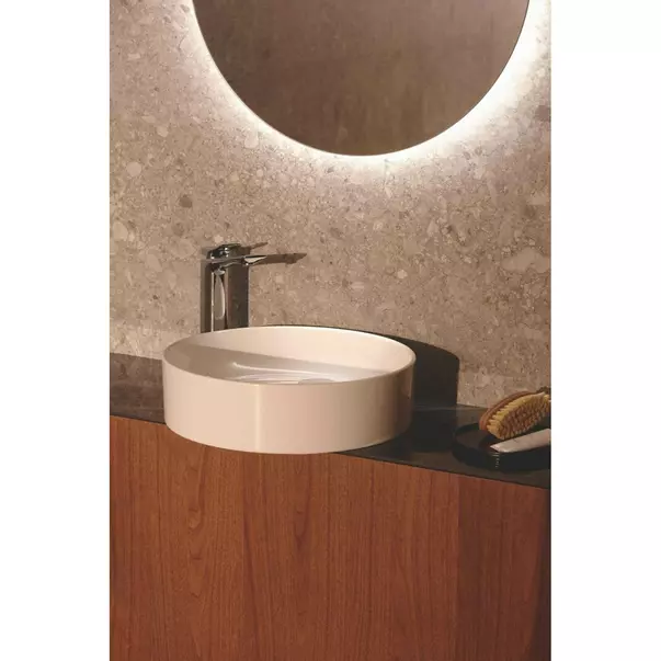 Lavoar pe blat Ideal Standard Atelier Extra alb mat cu orificiu baterie si preaplin 45 cm [4]