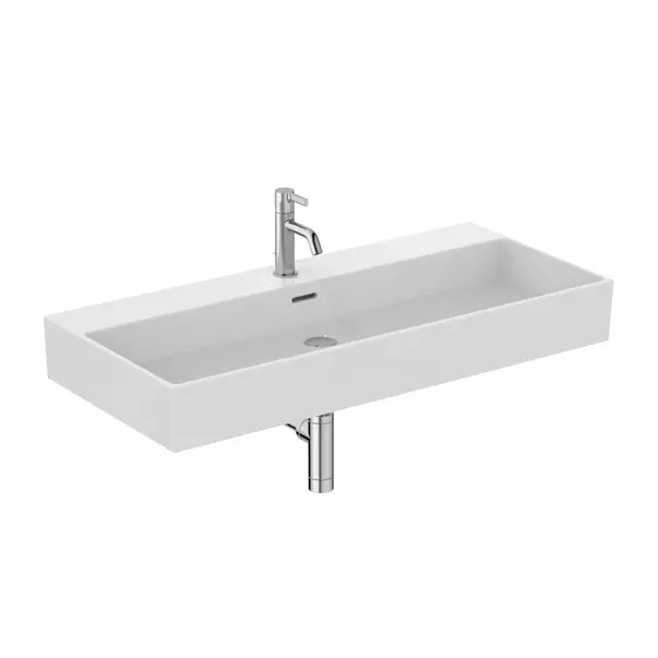 Lavoar suspendat Ideal Standard Atelier Extra alb lucios cu orificiu baterie si preaplin 100 cm [9]