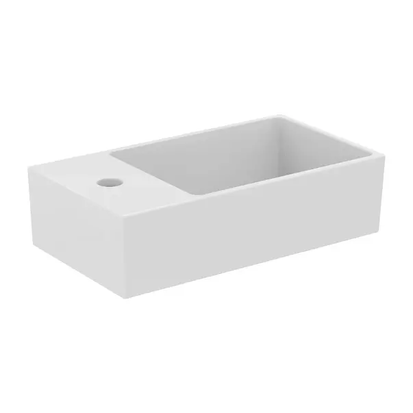 Lavoare pe perete - Lavoar suspendat Ideal Standard Atelier Extra 45 cm alb lucios cu orificiu baterie si preaplin stanga