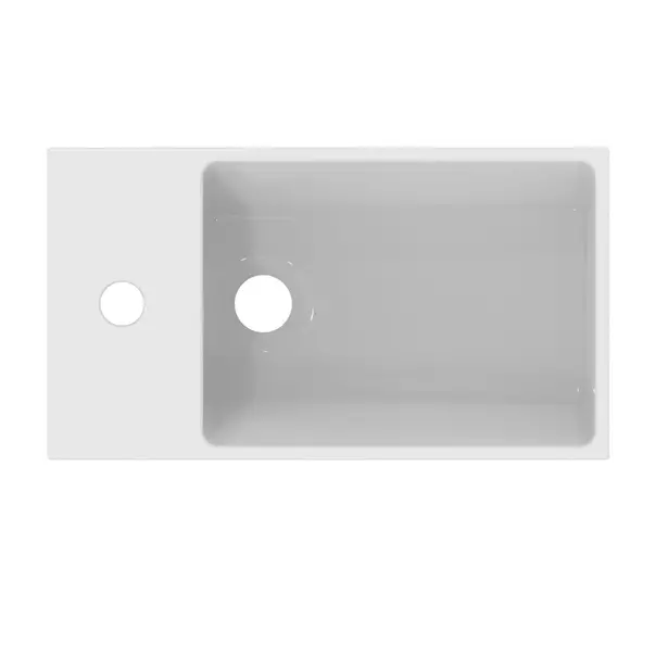 Lavoar suspendat Ideal Standard Atelier Extra 45 cm alb lucios cu orificiu baterie si preaplin stanga [5]