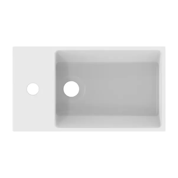 Lavoar suspendat Ideal Standard Atelier Extra 45 cm alb mat cu orificiu baterie si preaplin stanga [4]