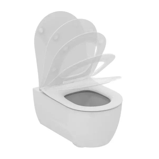 Vase wc suspendate - Set vas WC suspendat Ideal Standard Atelier Blend Curve alb si capac softclose