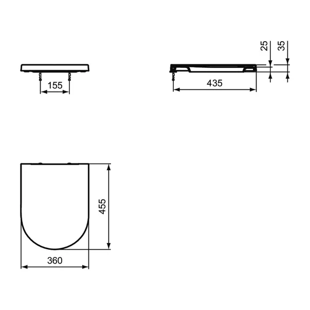 Capac WC Ideal Standard Atelier Blend Curve alb lucios [9]