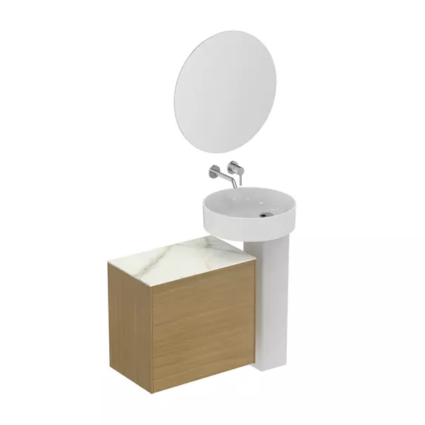 Piedestal pentru lavoar rotund Ideal Standard Atelier Conca alb mat [3]