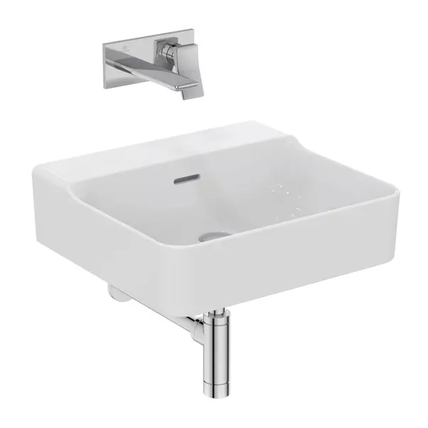 Lavoar suspendat Ideal Standard Atelier Conca 50 cm alb lucios cu preaplin [11]