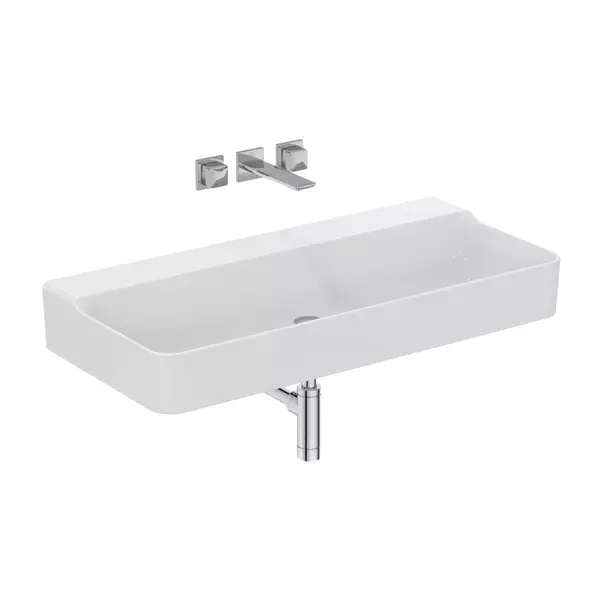 Lavoar suspendat Ideal Standard Atelier Conca 100 cm alb lucios [11]