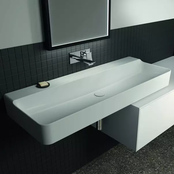 Lavoare pe perete - Lavoar suspendat Ideal Standard Atelier Conca 120 cm alb lucios