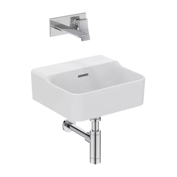 Lavoar suspendat Ideal Standard Atelier Conca 40 cm alb lucios cu preaplin [10]
