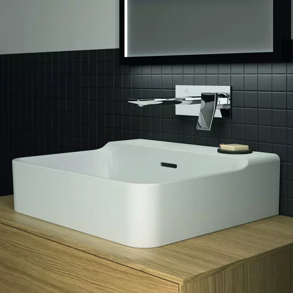 Lavoar suspendat Ideal Standard Atelier Conca 50 cm alb lucios cu orificiu preaplin [6]