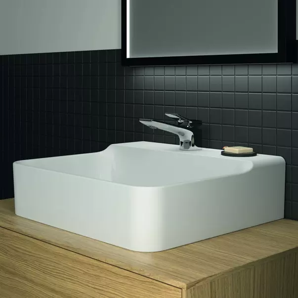 Lavoar suspendat Ideal Standard Atelier Conca 50 cm alb lucios cu orificiu baterie [5]