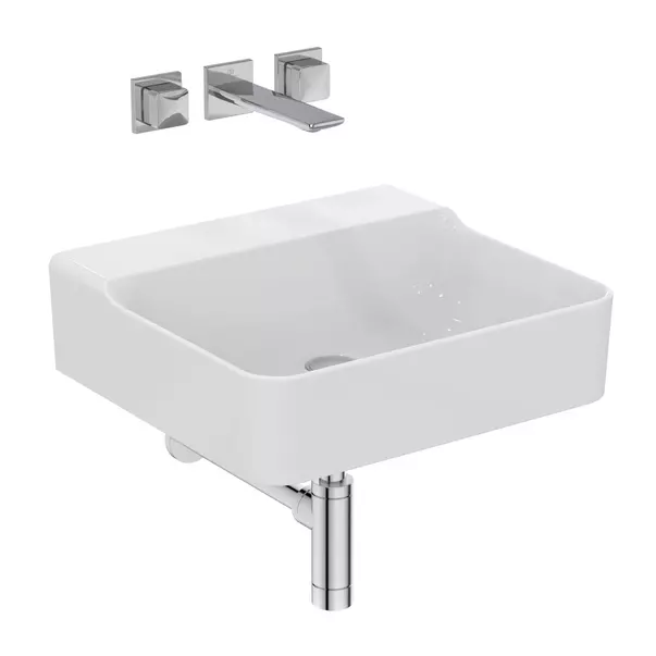 Lavoar suspendat Ideal Standard Atelier Conca 50 cm alb lucios [10]