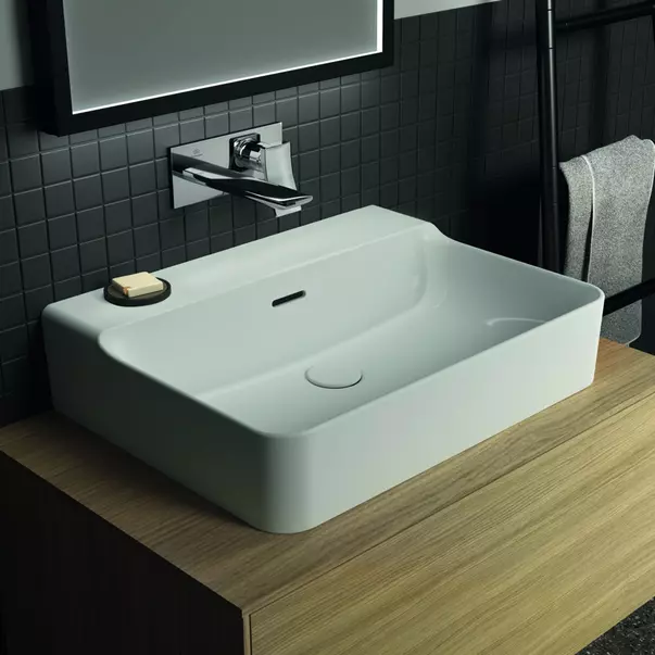 Lavoar suspendat Ideal Standard Atelier Conca 60 cm alb lucios cu orificiu preaplin [3]