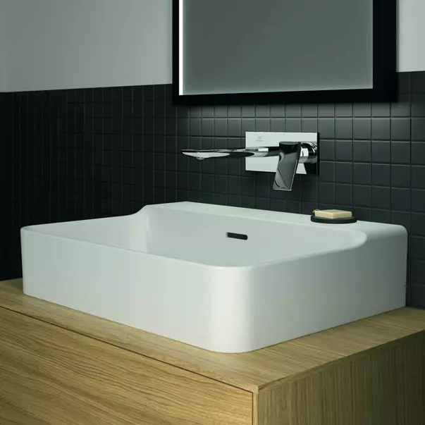 Lavoar suspendat Ideal Standard Atelier Conca 60 cm alb lucios cu orificiu preaplin [5]