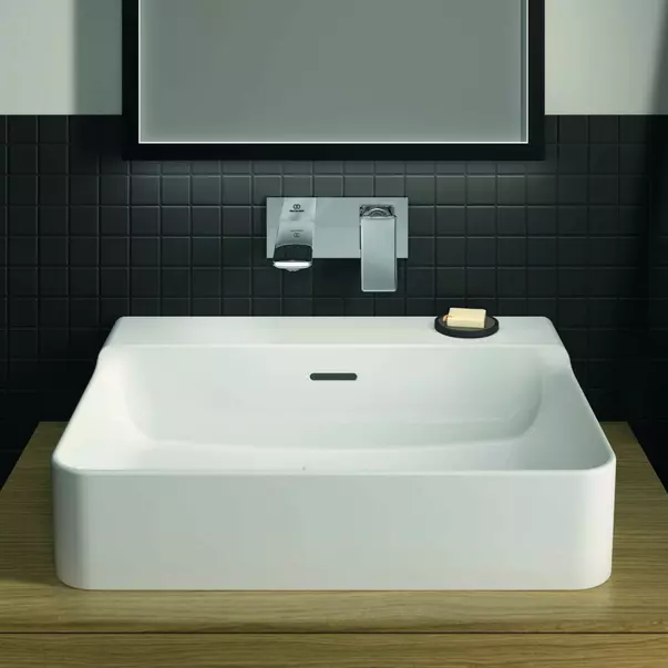 Lavoar suspendat Ideal Standard Atelier Conca 60 cm alb lucios cu orificiu preaplin [7]
