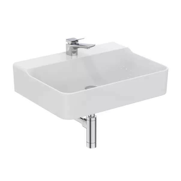 Lavoar suspendat Ideal Standard Atelier Conca 60 cm alb lucios cu orificiu baterie [11]