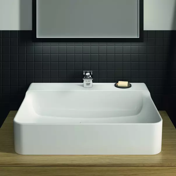 Lavoar suspendat Ideal Standard Atelier Conca 60 cm alb lucios cu orificiu baterie [5]