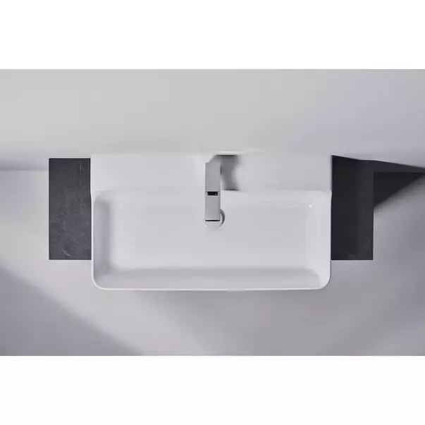 Lavoar suspendat Ideal Standard Atelier Conca 80 cm alb lucios cu orificiu baterie si preaplin [8]