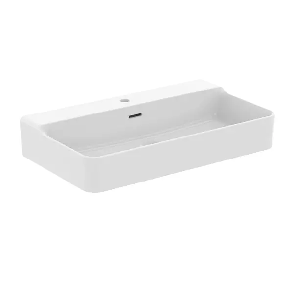Lavoare pe perete - Lavoar suspendat Ideal Standard Atelier Conca 80 cm alb mat cu orificiu baterie si preaplin