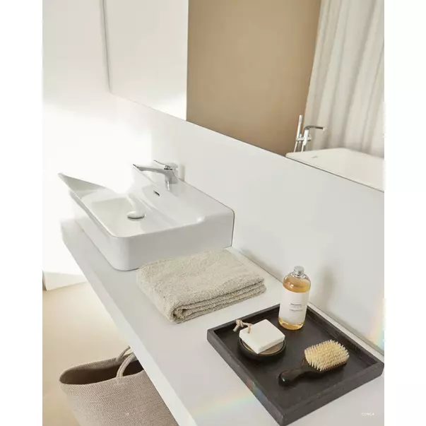 Lavoar suspendat Ideal Standard Atelier Conca 80 cm alb mat cu orificiu baterie si preaplin [6]
