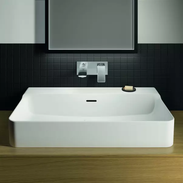 Lavoar suspendat Ideal Standard Atelier Conca 80 cm alb lucios cu orificiu preaplin [4]