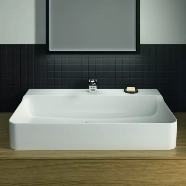 Lavoar suspendat Ideal Standard Atelier Conca 80 cm alb lucios cu orificiu baterie [3]