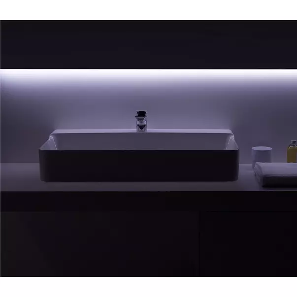 Lavoar suspendat Ideal Standard Atelier Conca 100 cm alb lucios cu orificiu baterie si preaplin [7]