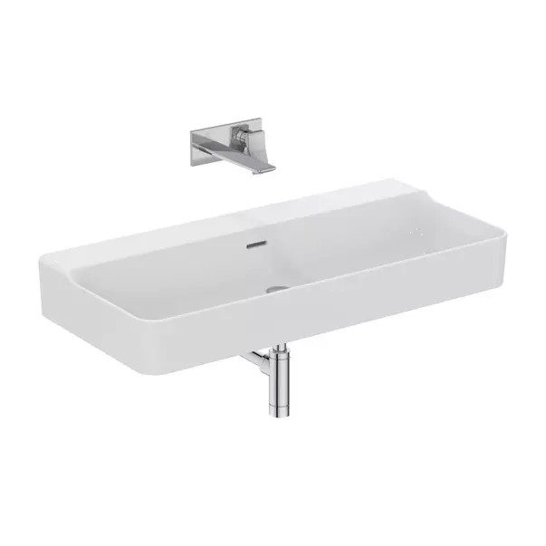 Lavoar suspendat Ideal Standard Atelier Conca 100 cm alb lucios cu orificiu preaplin [11]