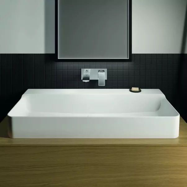Lavoar suspendat Ideal Standard Atelier Conca 100 cm alb lucios [6]