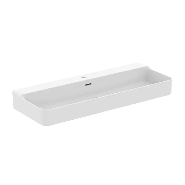 Lavoar suspendat Ideal Standard Atelier Conca 120 cm alb mat cu orificiu baterie si preaplin [2]