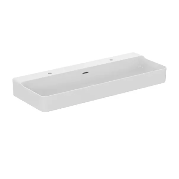 Lavoare pe perete - Lavoar suspendat Ideal Standard Atelier Conca 120 cm alb lucios cu 2 orificii baterie si preaplin