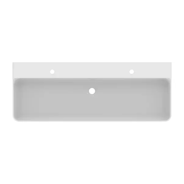 Lavoar suspendat Ideal Standard Atelier Conca 120 cm alb lucios cu 2 orificii baterie si preaplin [9]