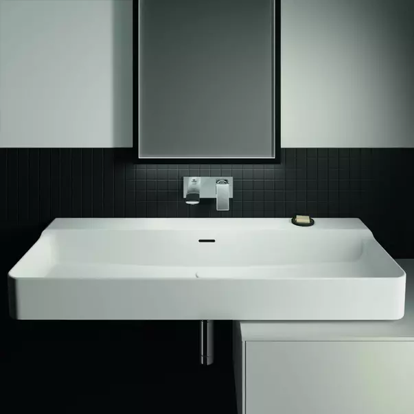 Lavoar suspendat Ideal Standard Atelier Conca 120 cm alb lucios cu orificiu preaplin [4]