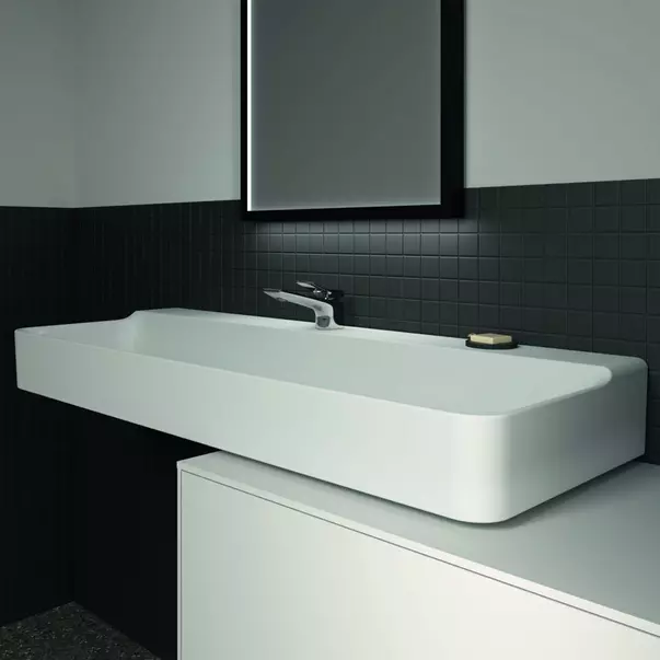 Lavoar suspendat Ideal Standard Atelier Conca 120 cm alb lucios cu orificiu baterie [8]