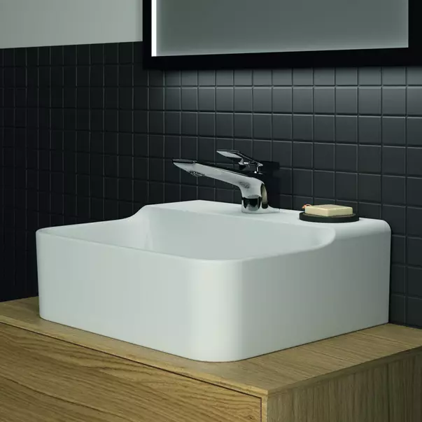 Lavoar suspendat Ideal Standard Atelier Conca 40 cm alb lucios cu orificiu baterie [7]
