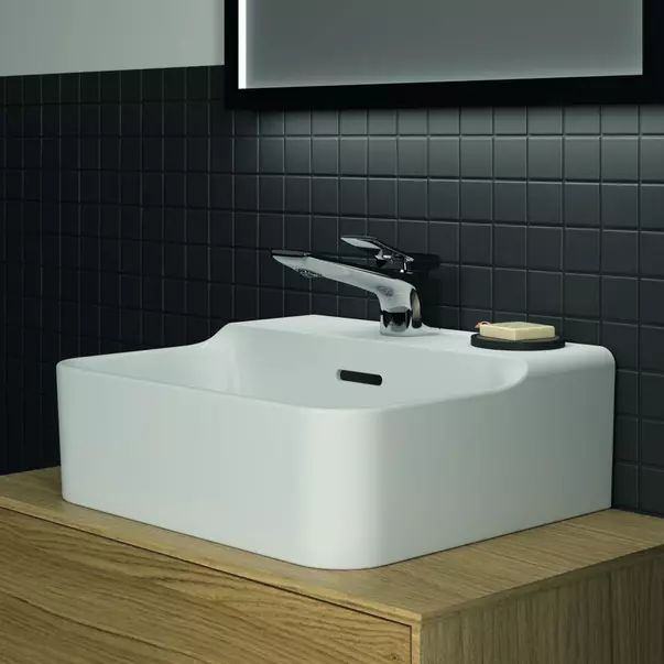 Lavoar suspendat Ideal Standard Atelier Conca alb lucios cu orificiu baterie si preaplin 40 cm [6]