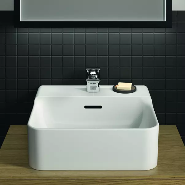 Lavoar suspendat Ideal Standard Atelier Conca alb lucios cu orificiu baterie si preaplin 40 cm [8]