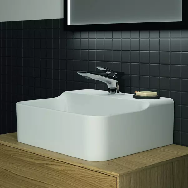 Lavoar suspendat Ideal Standard Atelier Conca alb lucios cu orificiu baterie 40 cm [7]