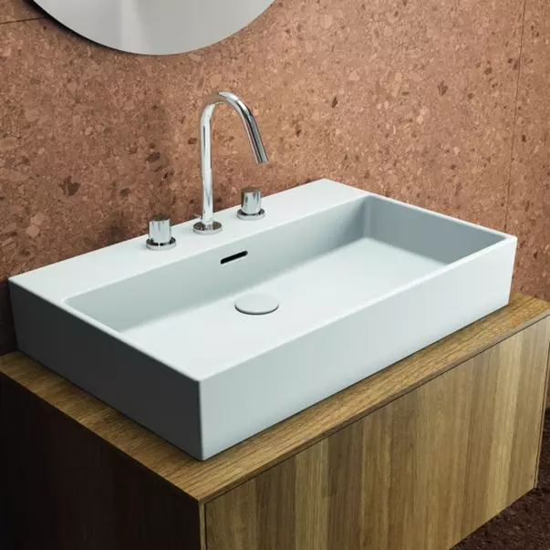 Obiecte Sanitare - Lavoar suspendat Ideal Standard Atelier Extra cu 3 orificii baterie si preaplin alb lucios 60 cm