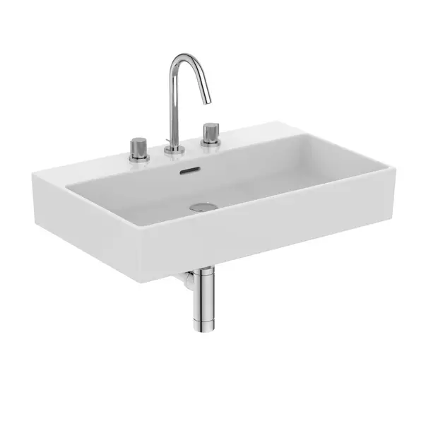 Lavoar suspendat Ideal Standard Atelier Extra alb lucios cu 3 orificii baterie si preaplin 70 cm [6]