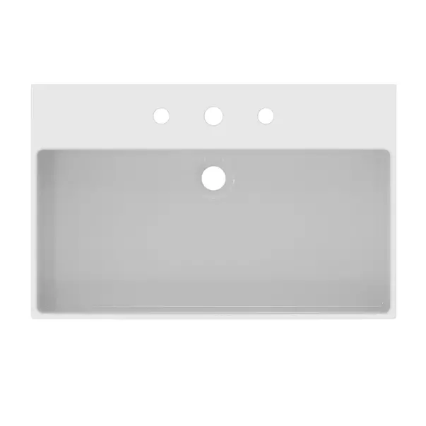 Lavoar suspendat Ideal Standard Atelier Extra cu 3 orificii baterie si preaplin alb lucios 70 cm [9]
