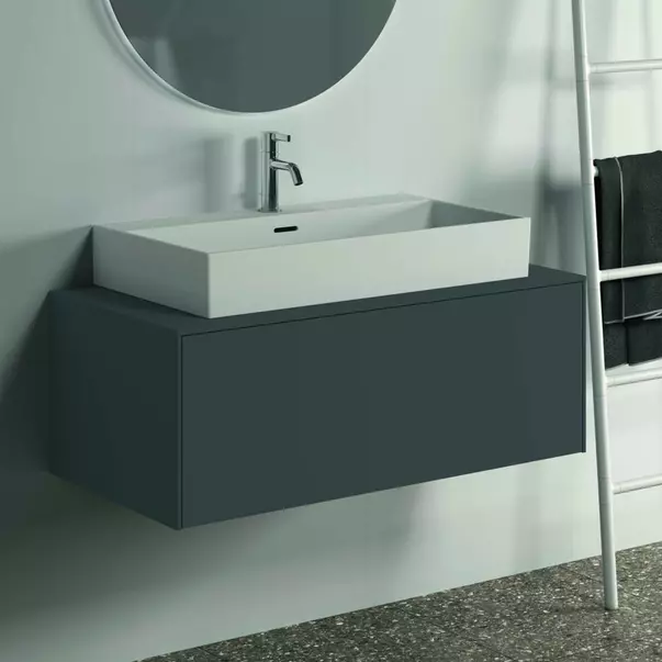 Lavoar suspendat Ideal Standard Atelier Extra alb lucios cu orificiu baterie si preaplin 80 cm [3]