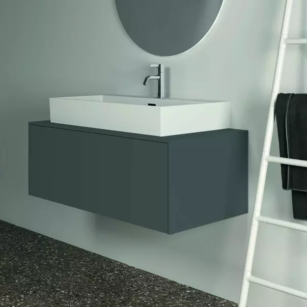 Lavoar suspendat Ideal Standard Atelier Extra alb lucios cu orificiu baterie si preaplin 80 cm [8]