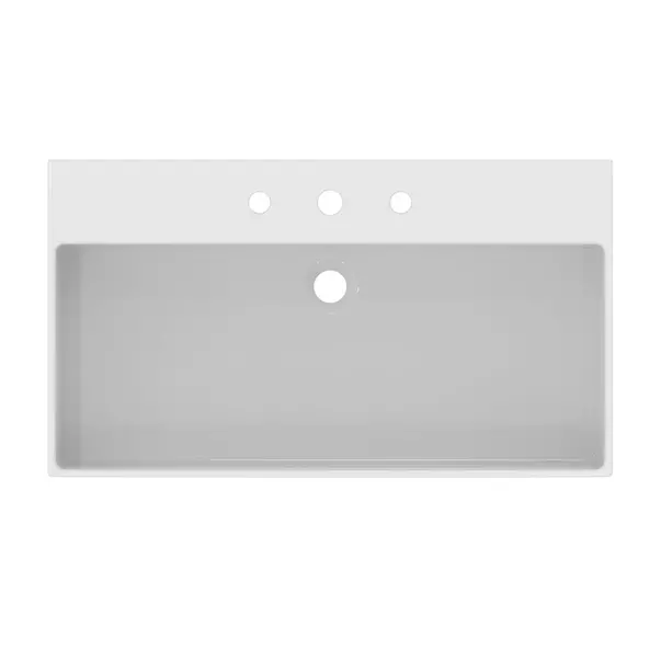 Lavoar suspendat Ideal Standard Atelier Extra cu 3 orificii baterie si preaplin alb lucios 80 cm [10]