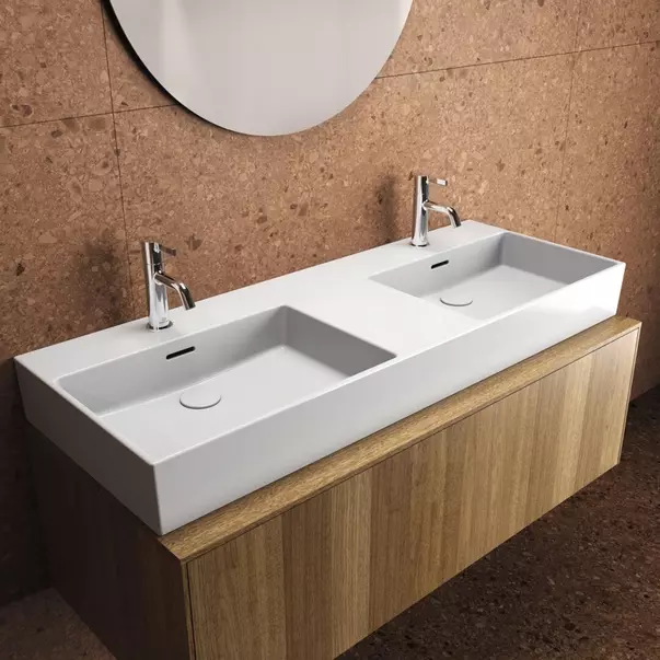 Lavoare - Lavoar suspendat Ideal Standard Atelier Extra alb lucios 120 cm cu orificii baterie si preaplin