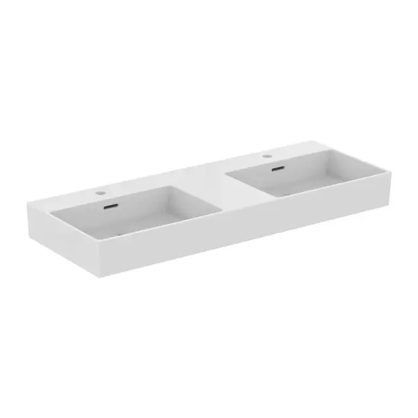 Lavoar suspendat Ideal Standard Atelier Extra alb lucios 120 cm cu orificii baterie si preaplin [2]