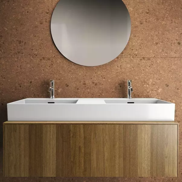 Lavoar suspendat Ideal Standard Atelier Extra alb lucios 120 cm cu orificii baterie si preaplin [3]