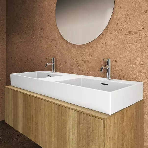 Lavoar suspendat Ideal Standard Atelier Extra alb lucios 120 cm cu orificii baterie si preaplin [6]